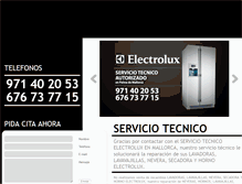 Tablet Screenshot of electrolux.servicio-tecnico-mallorca.com.es